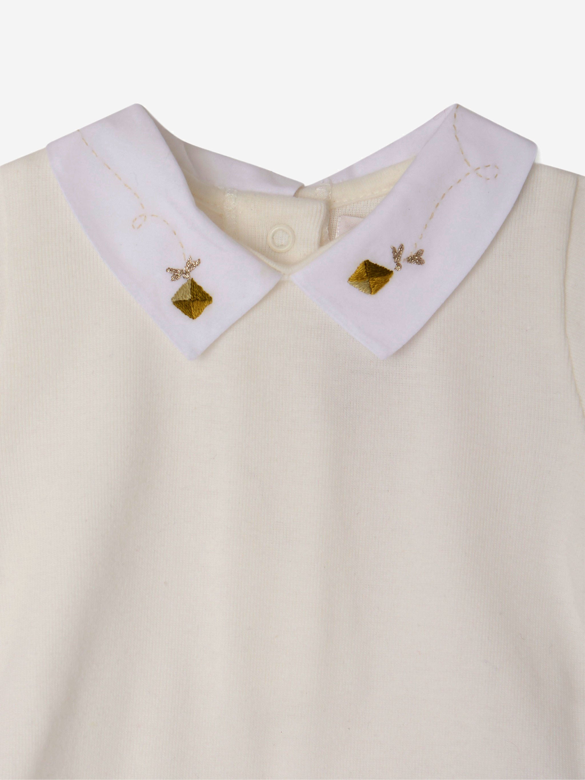 BODY IN COTONE CON COLLETTO RICAMATO S06OUNK00004 002 BONPOINT KIDS 