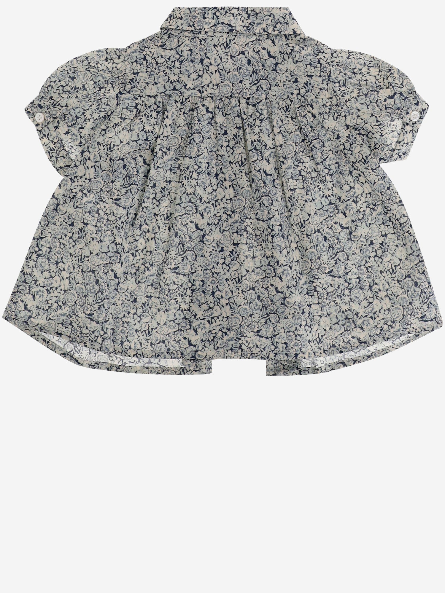 CAMICIA FLOREALE IN COTONE CON DETTAGLIO RICAMATO S06XBLW00006 519A BONPOINT KIDS 