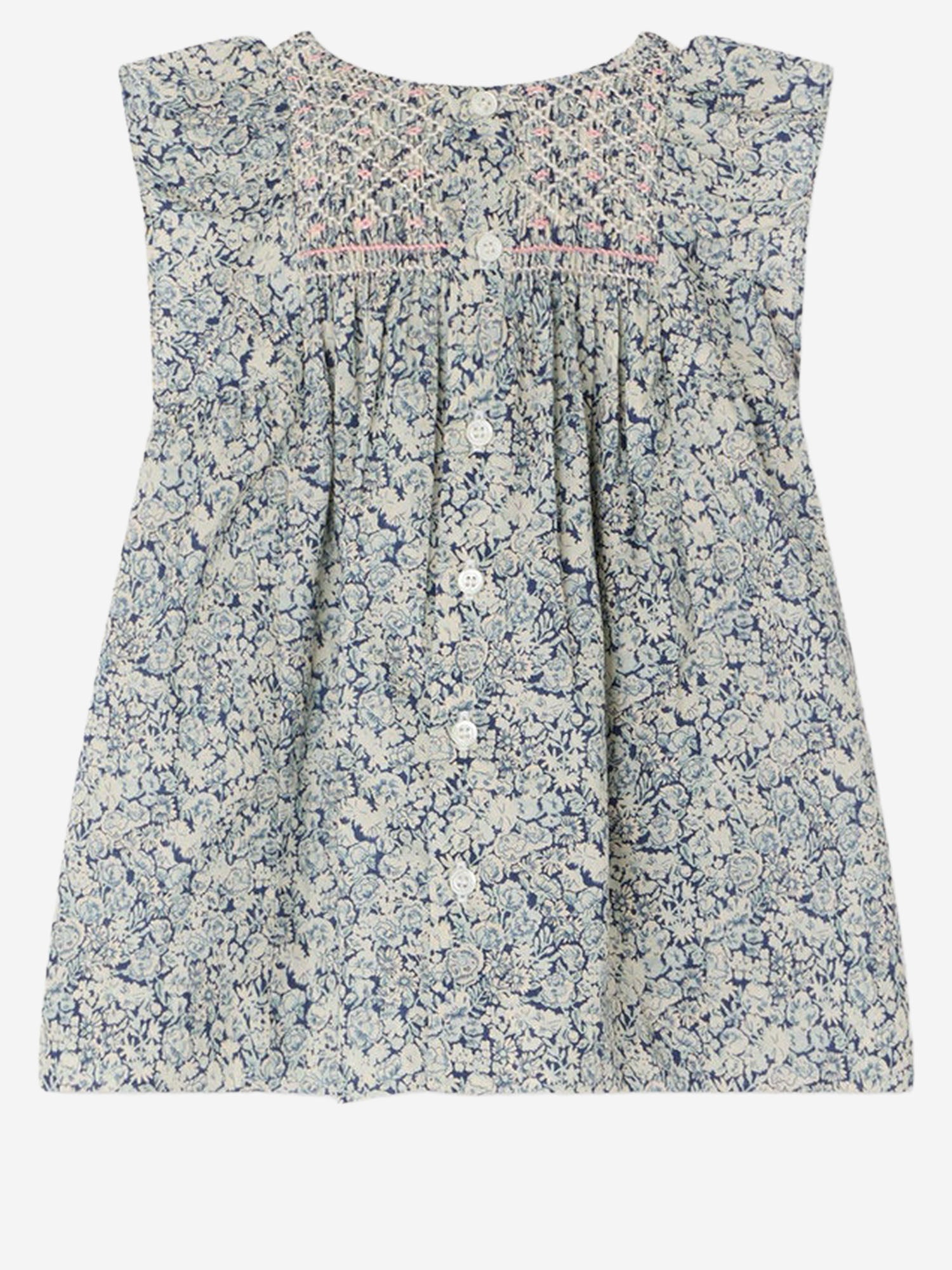 ABITO IN COTONE CON CORPINO SMOCK S06XDRW00010 519A BONPOINT KIDS 