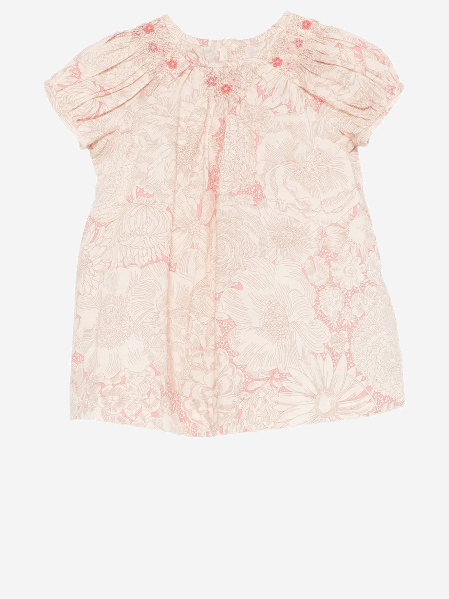 SET DA DUE PEZZI LUCIE IN COTONE CON MOTIVO FLOREALE S06XDRW00020 522 BONPOINT KIDS 