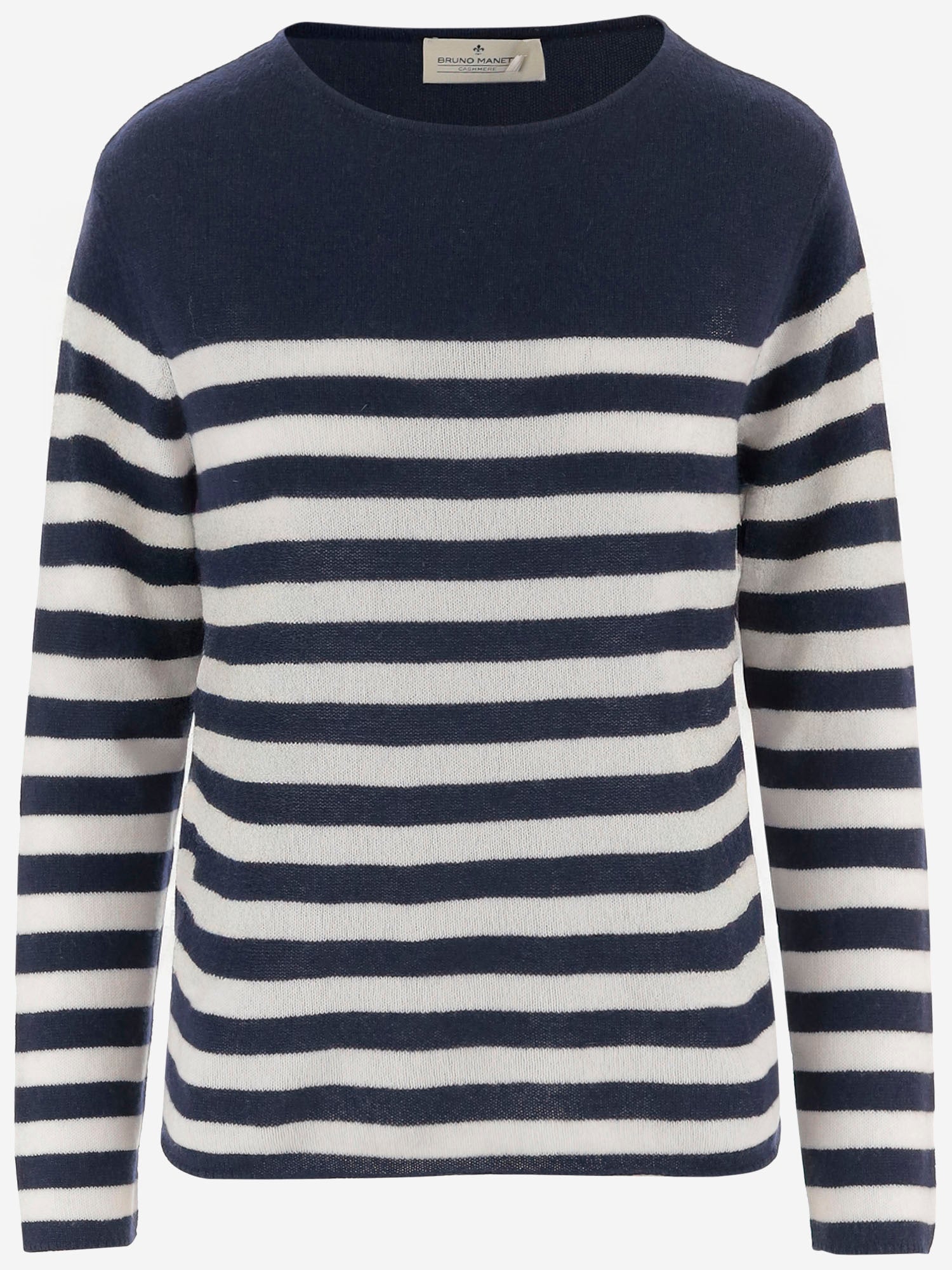 MAGLIA IN CASHMERE CON MOTIVO A RIGHE R2C103 110 BRUNO MANETTI 