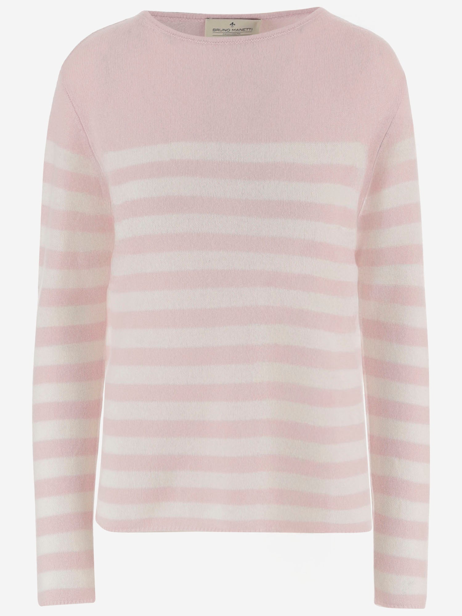 MAGLIA IN CASHMERE CON MOTIVO A RIGHE R2C103 340 BRUNO MANETTI 