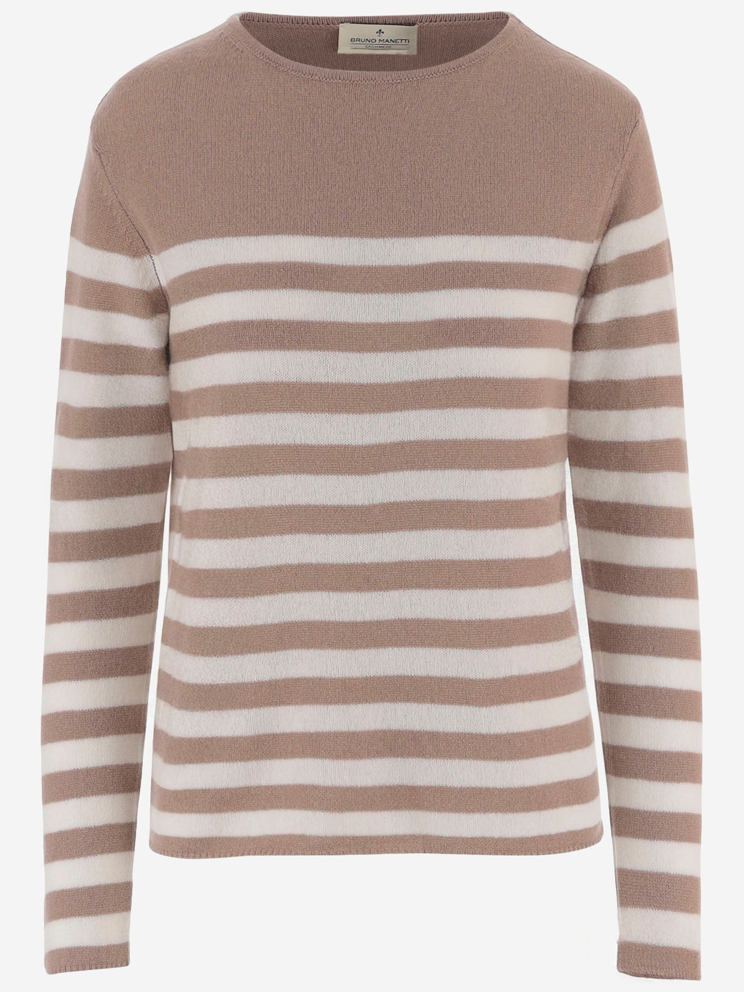 MAGLIA IN CASHMERE CON MOTIVO A RIGHE R2C103 414 BRUNO MANETTI 