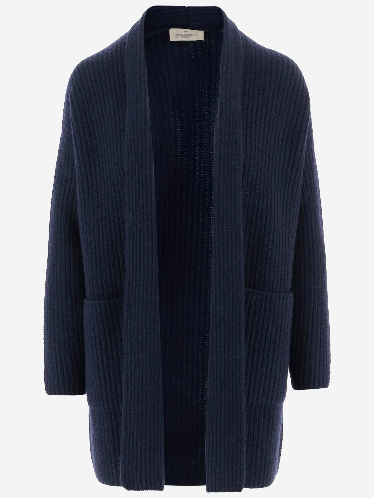 CARDIGAN IN CASHMERE CON LAVORAZIONE A COSTE R2C132 110 BRUNO MANETTI 