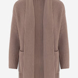 CARDIGAN IN CASHMERE CON LAVORAZIONE A COSTE R2C132 414 BRUNO MANETTI 