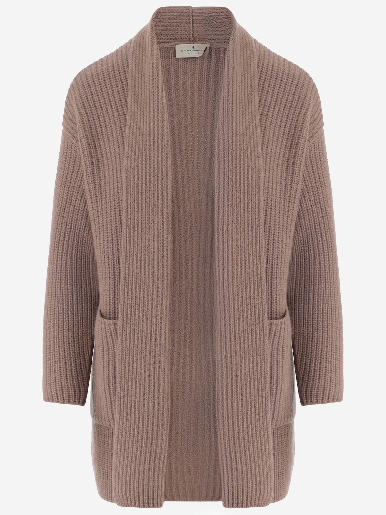 CARDIGAN IN CASHMERE CON LAVORAZIONE A COSTE R2C132 414 BRUNO MANETTI 