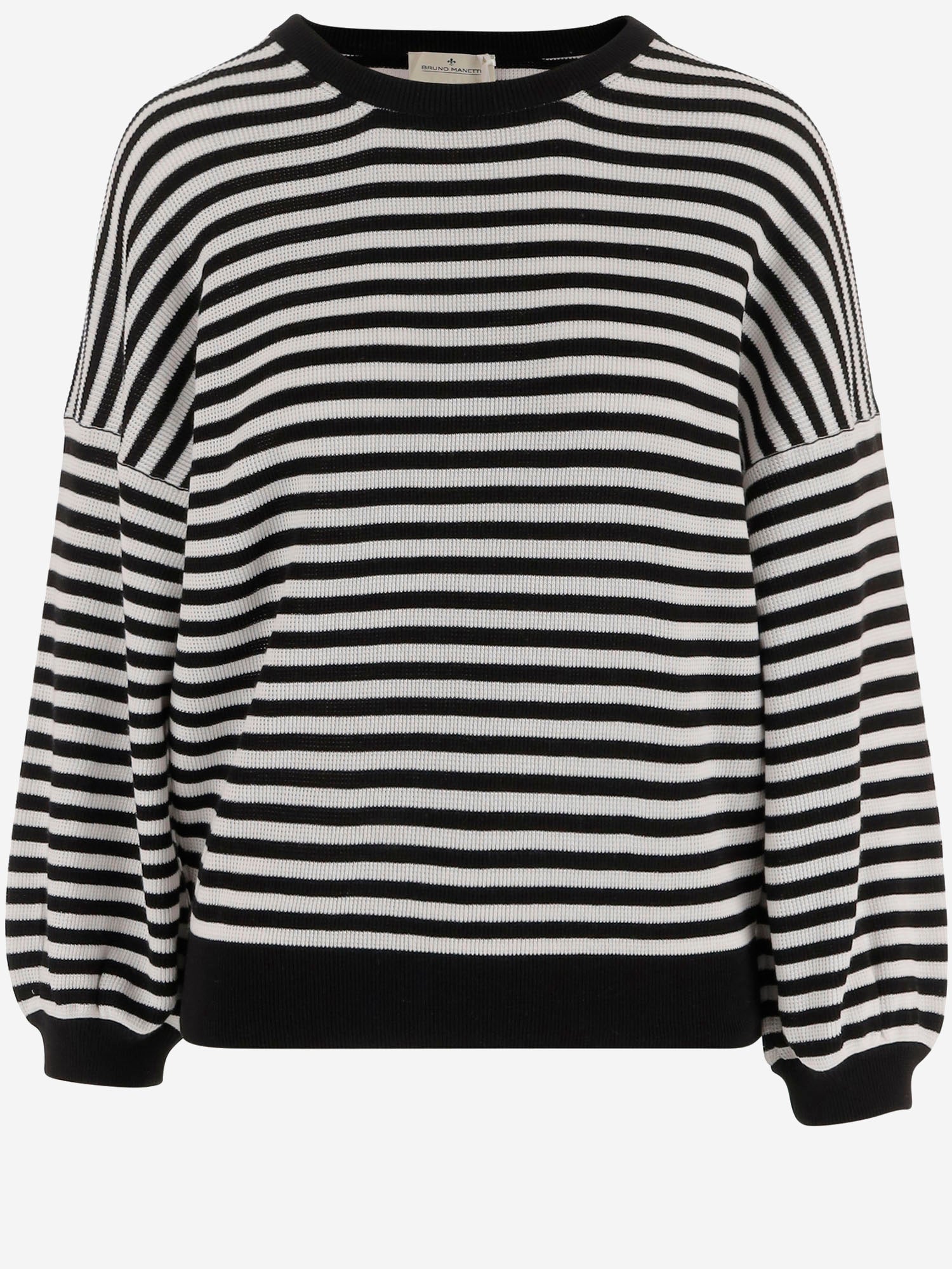 MAGLIA A RIGHE IN COTONE R2N121 000 BRUNO MANETTI 