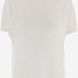 MAGLIA A MANICHE CORTE IN MISTO LINO E COTONE R2Q101 018 BRUNO MANETTI 
