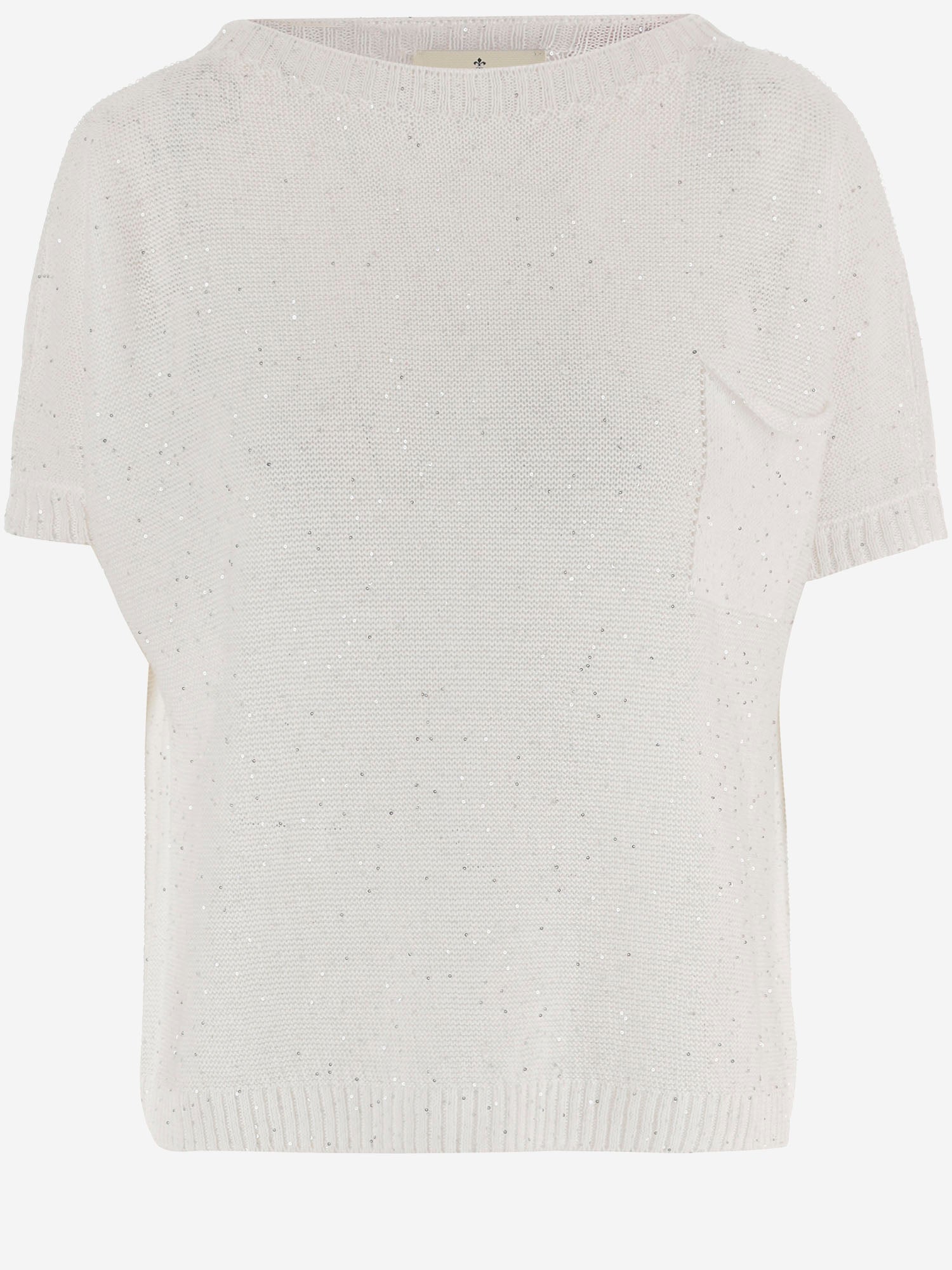 MAGLIA A MANICHE CORTE IN MISTO LINO E COTONE R2Q101 018 BRUNO MANETTI 