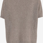 MAGLIA A MANICHE CORTE IN MISTO LINO E COTONE R2Q101 414 BRUNO MANETTI 