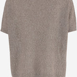 MAGLIA A MANICHE CORTE IN MISTO LINO E COTONE R2Q101 414 BRUNO MANETTI 