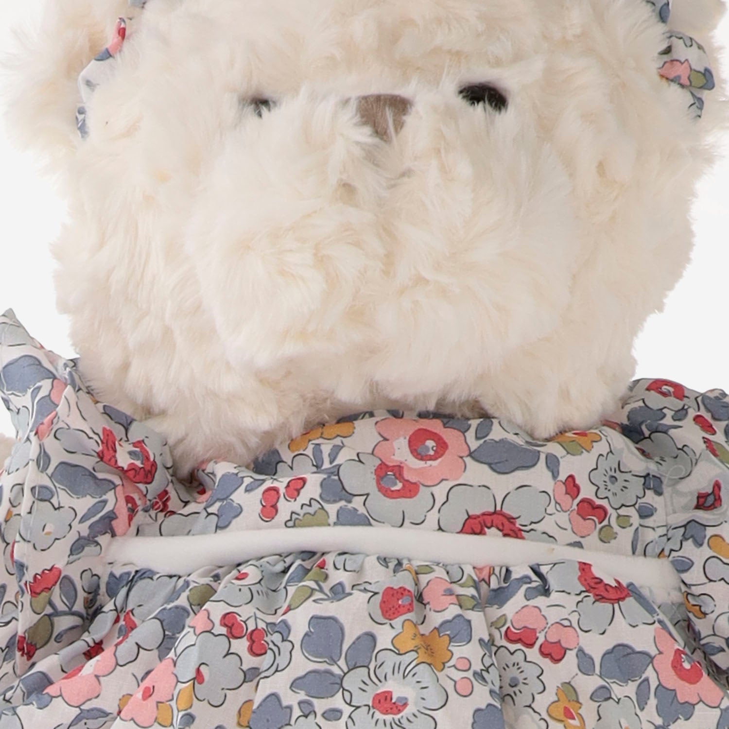ORSACCHIOTTO VESTITO FLOREALE IN PELUCHE ANNI 35 CM BUKOWSKI 