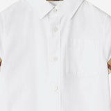 CAMICIA IN COTONE CON MOTIVO CHECK 8117167 WHITE BURBERRY KIDS 