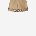PANTALONI CORTI IN COTONE CON MOTIVO CHECK 8117173 SAND BURBERRY KIDS 