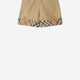 PANTALONI CORTI IN COTONE CON MOTIVO CHECK 8117173 SAND BURBERRY KIDS 