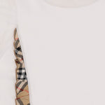 TOP IN COTONE STRETCH CON MOTIVO CHECK 8117403 WHITE BURBERRY KIDS 