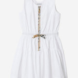 ABITO IN COTONE CON FINITURE CHECK 8117419 WHITE BURBERRY KIDS 