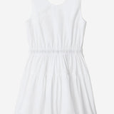 ABITO IN COTONE CON FINITURE CHECK 8117419 WHITE BURBERRY KIDS 