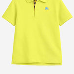 POLO IN COTONE CON LOGO 8117970 VIVIDLIME BURBERRY KIDS 