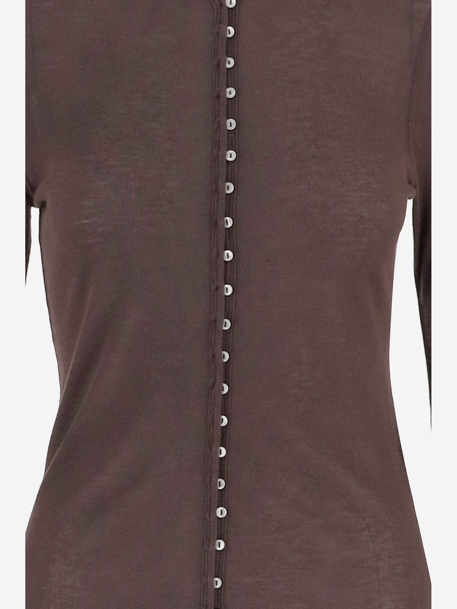 CARDIGAN JANES IN COTONE E LANA 103075 1BM BY MALENE BIRGER 