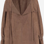 Blusa Dicte in pelle scamosciata 103674 11A BY MALENE BIRGER 