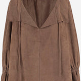 Blusa Dicte in pelle scamosciata 103674 11A BY MALENE BIRGER 