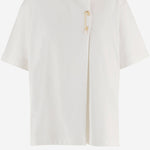 T-SHIRT IN COTONE CON SPILLA DECORATIVA 6261K21051 White CARVEN 