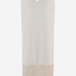ABITO IN COTONE CON DETTAGLIO IN PIZZO 6261K21078 White CARVEN 