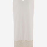 ABITO IN COTONE CON DETTAGLIO IN PIZZO 6261K21078 White CARVEN 
