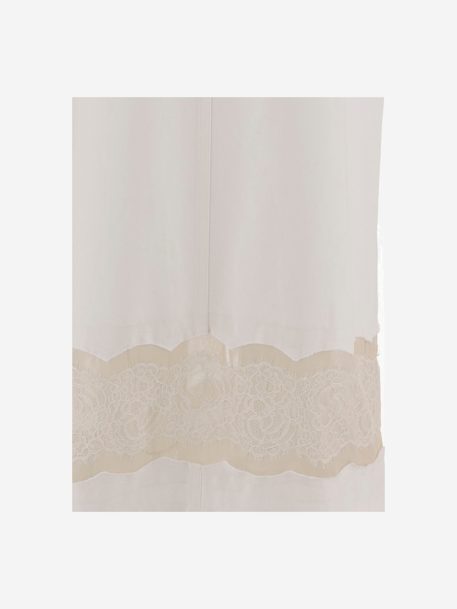 ABITO IN COTONE CON DETTAGLIO IN PIZZO 6261K21078 White CARVEN 