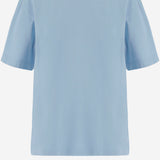 T-SHIRT IN COTONE CON STAMPA POSTERIORE 6261K21081 Aqua CARVEN 