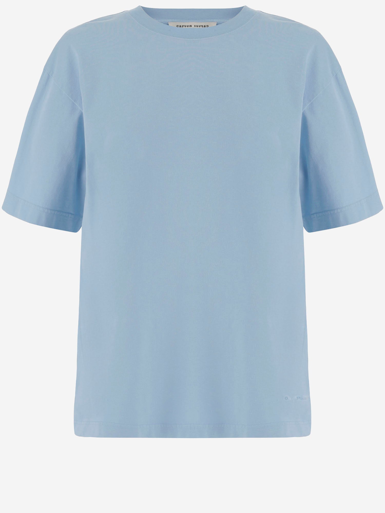 T-SHIRT IN COTONE CON STAMPA POSTERIORE 6261K21081 Aqua CARVEN 