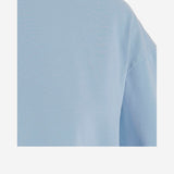 T-SHIRT IN COTONE CON STAMPA POSTERIORE 6261K21081 Aqua CARVEN 