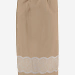 GONNA IN COTONE CON DETTAGLIO IN PIZZO 6261K21098 Oat CARVEN 