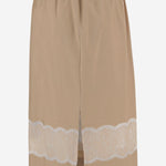 GONNA IN COTONE CON DETTAGLIO IN PIZZO 6261K21098 Oat CARVEN 