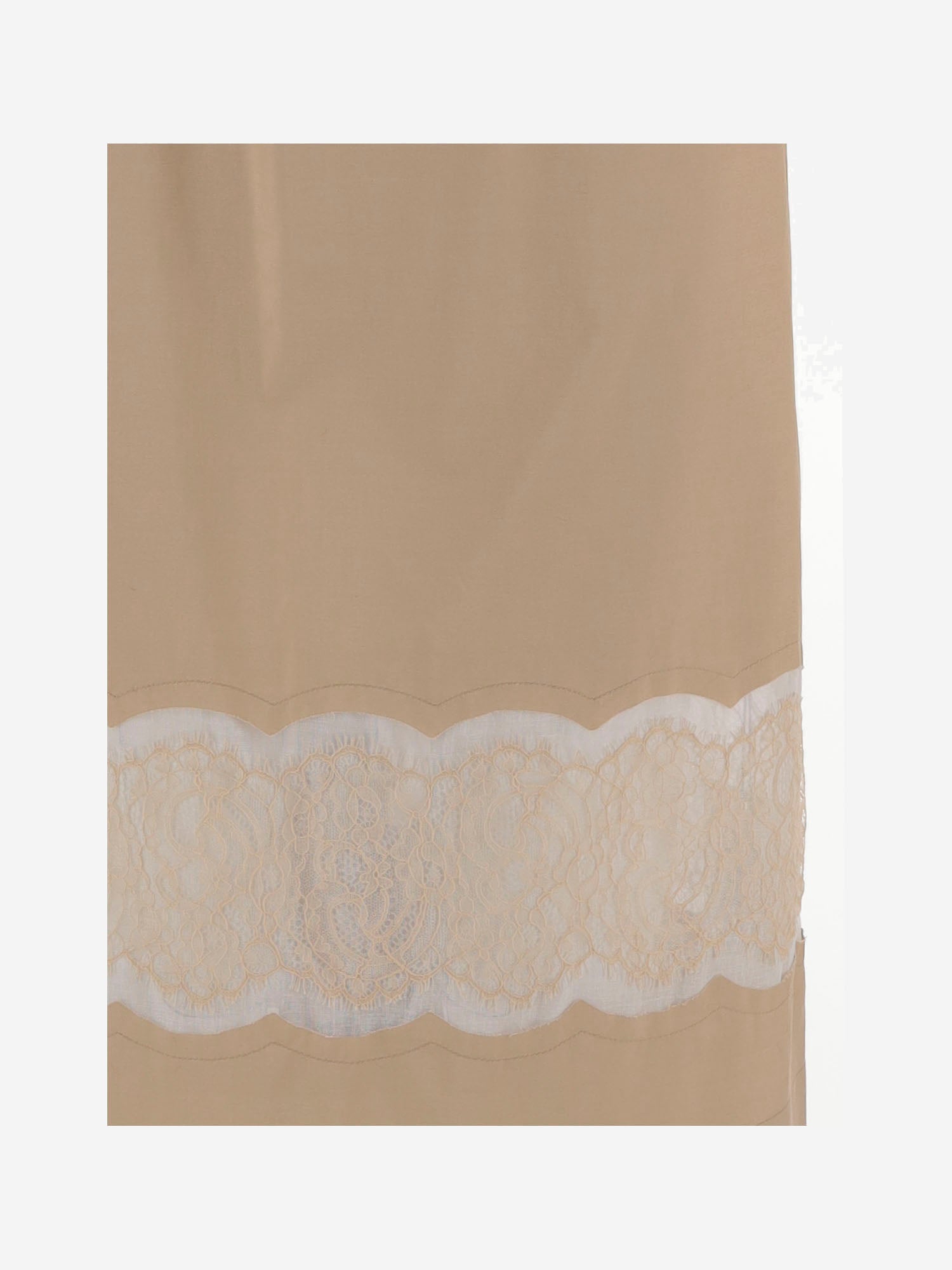 GONNA IN COTONE CON DETTAGLIO IN PIZZO 6261K21098 Oat CARVEN 