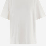 T-SHIRT IN COTONE CON STAMPA POSTERIORE 6261K21196 Ecru CARVEN 