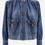 GIACCA ARRICCIATA A COLLO ALTO IN DENIM CH26SDV09258 4A1 CHLOE 
