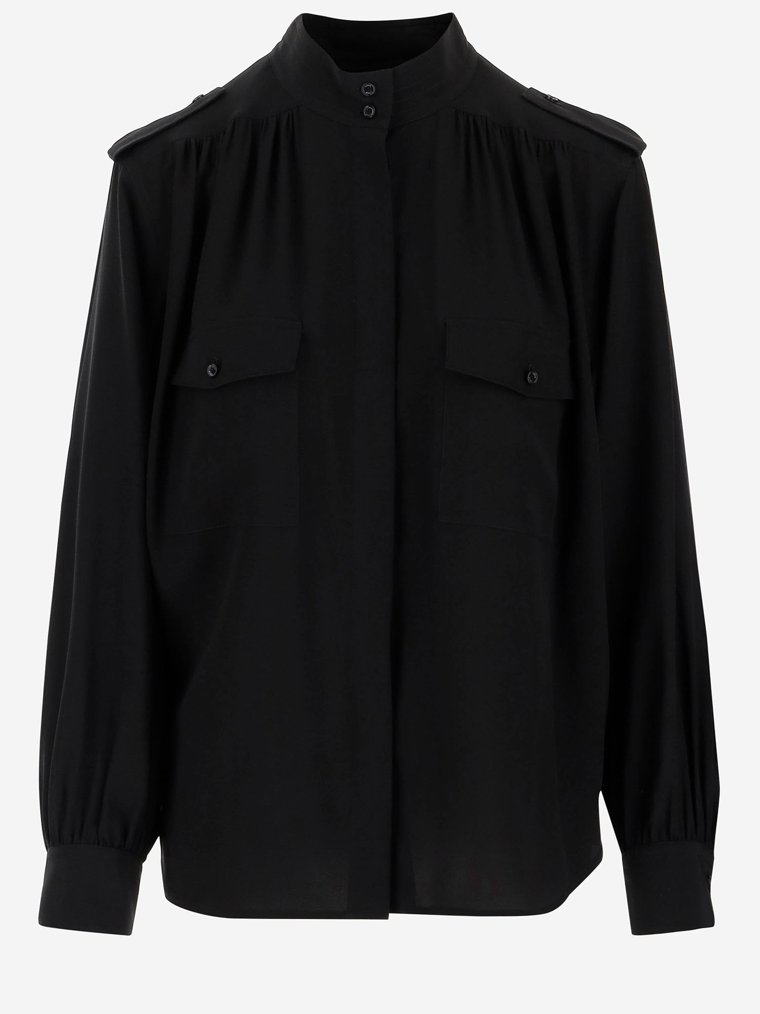 Camicia plissettata in crêpe di seta CH26SHT20005 001 CHLOE 