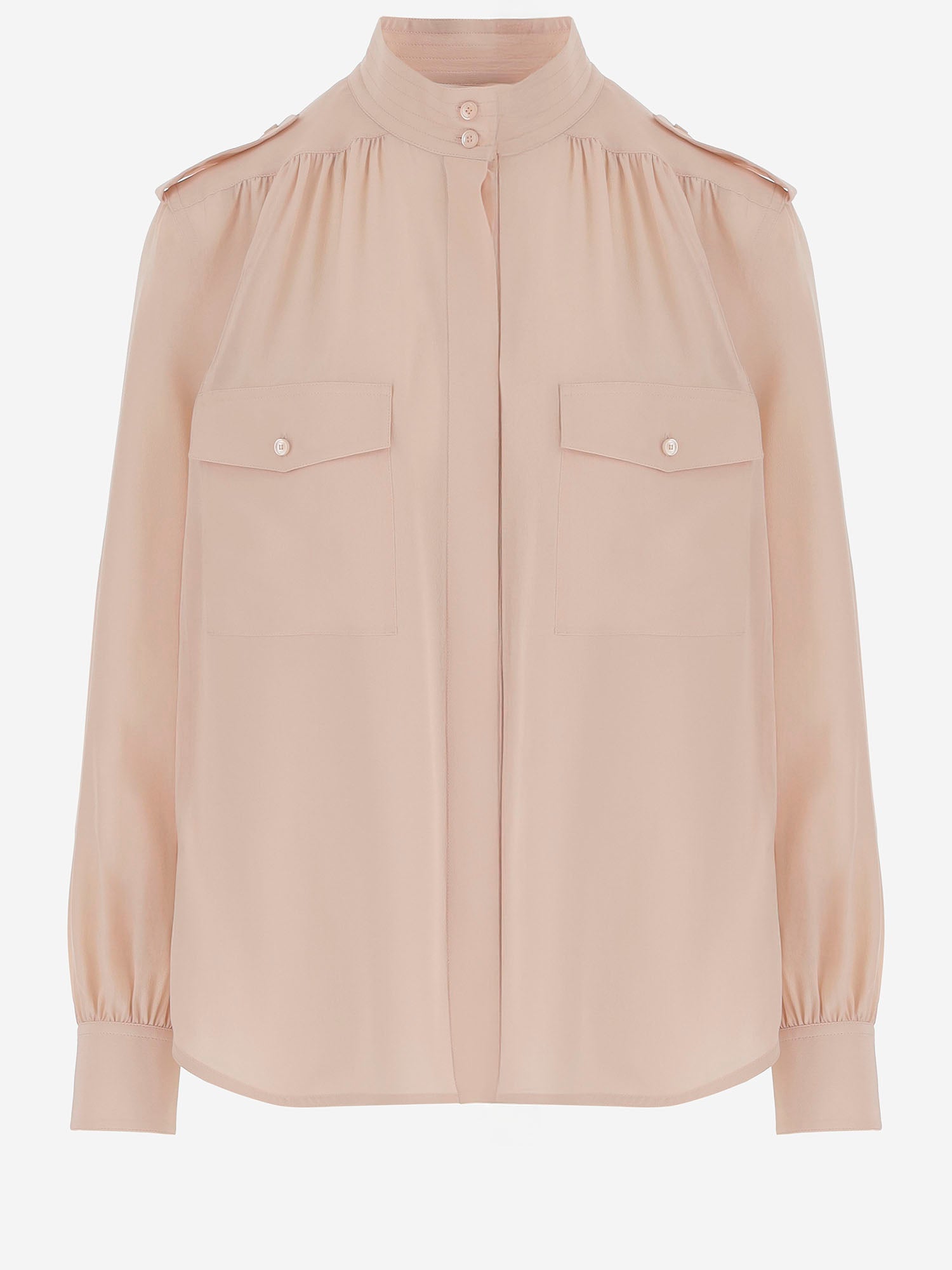 Camicia plissettata in crêpe di seta CH26SHT20005 6H6 CHLOE 