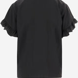 TOP CON VOLANT A MANICHE CORTE IN CRÊPE DE CHINE CH26SHT33005 001 CHLOE 