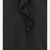 TOP CON VOLANT A MANICHE CORTE IN CRÊPE DE CHINE CH26SHT33005 001 CHLOE 