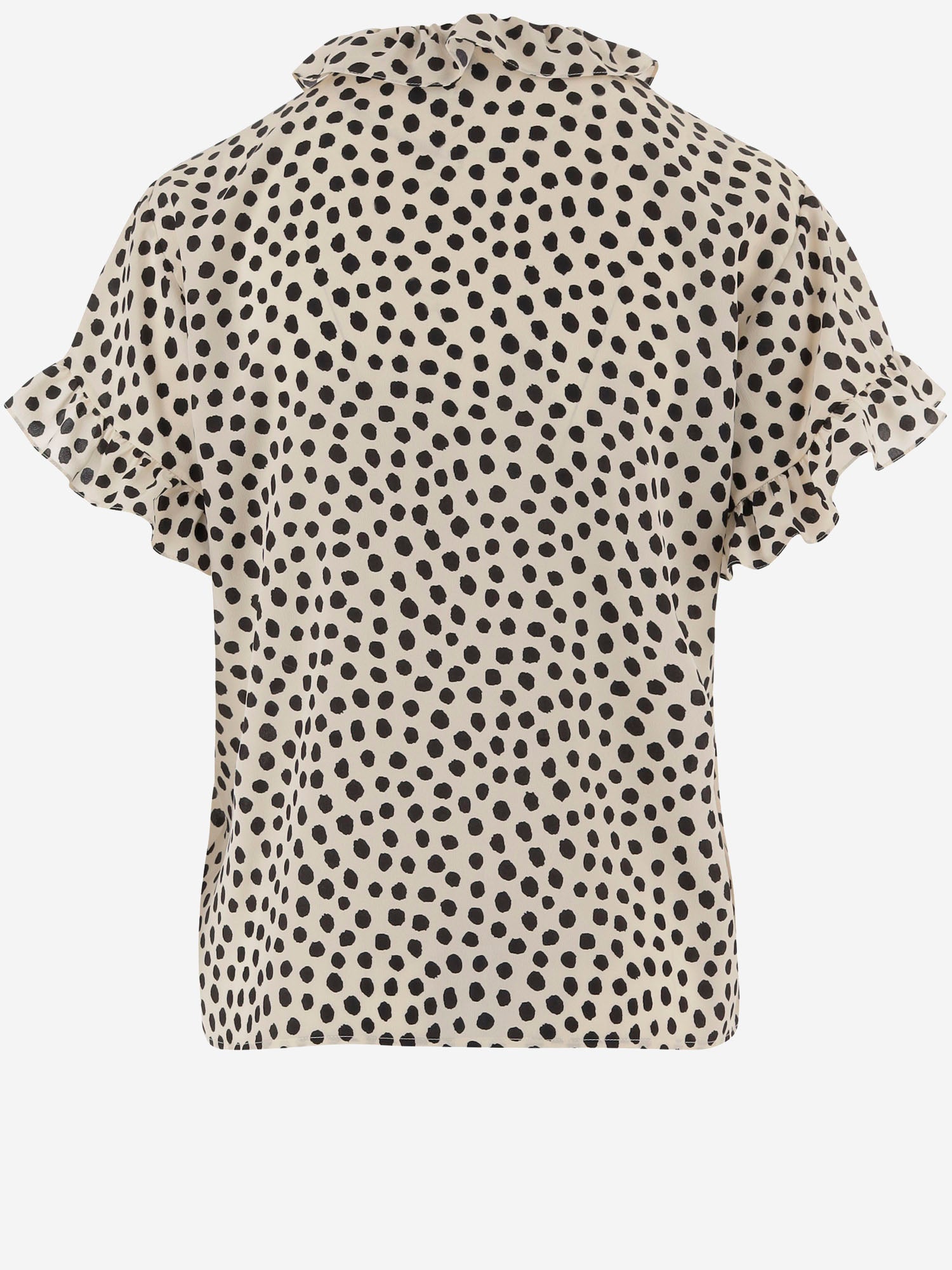TOP CON VOLANT A MANICHE CORTE IN CRÊPE DE CHINE CH26SHT33306 94Q CHLOE 