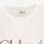T-SHIRT IN COTONE CON STAMPA LOGO CH26SJH08197 101 CHLOE 