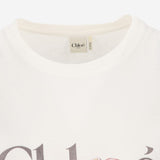 T-SHIRT IN COTONE CON STAMPA LOGO CH26SJH08197 101 CHLOE 
