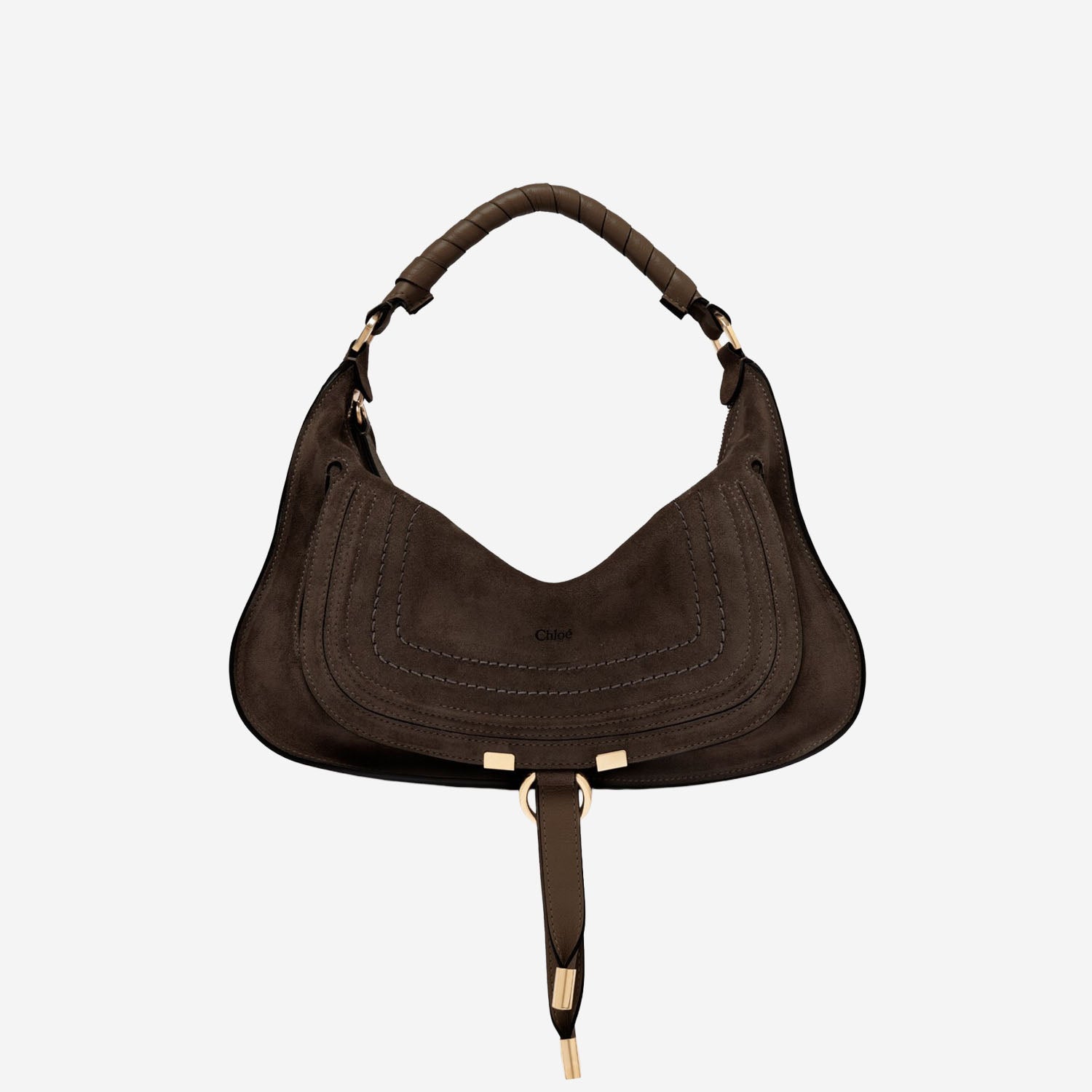 BORSA A SPALLA MARCIE PICCOLA IN PELLE SCAMOSCIATA CH26SS882P37 24X CHLOE 
