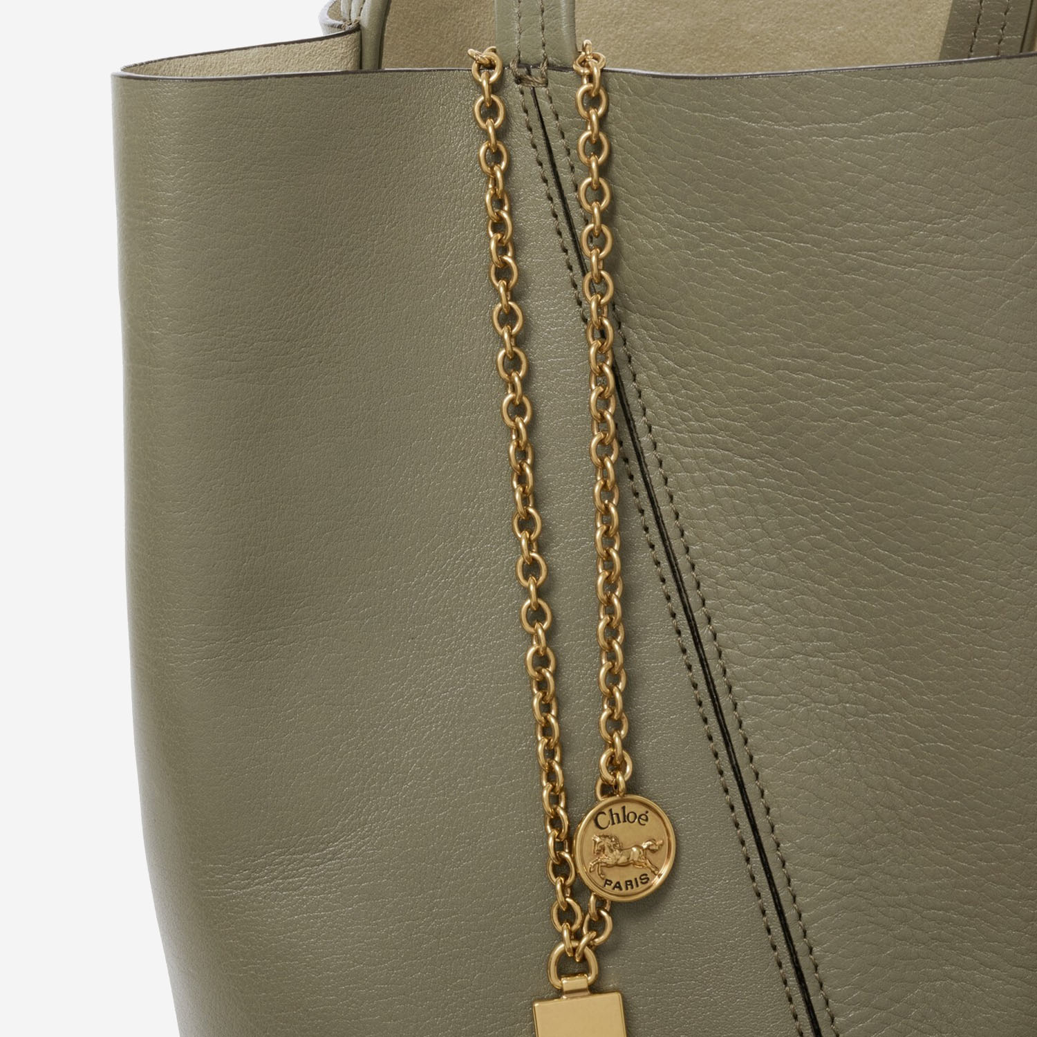 TOTE BAG CHLOÉ SPIN IN PELLE GRANATA CHC25SS811N84 3D6 CHLOE 