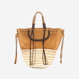 BORSA BOLERO IN SUEDE E RAFIA BOLEROCACAO NATURAL CUBA LAB 