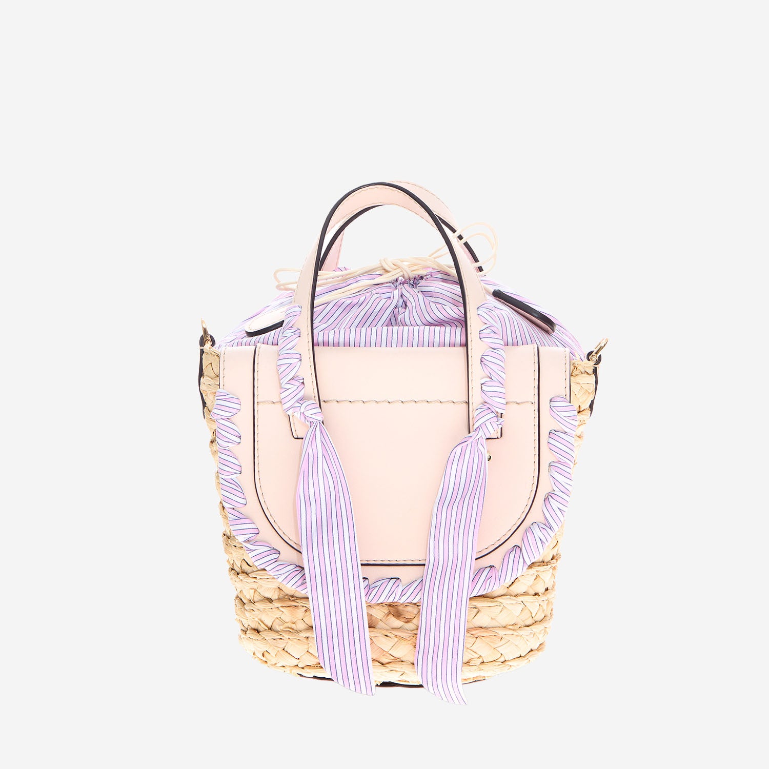 BORSA HABANERA IN PELLE E RAFIA HABANERAPOPELINE CONFETTO CUBA LAB 