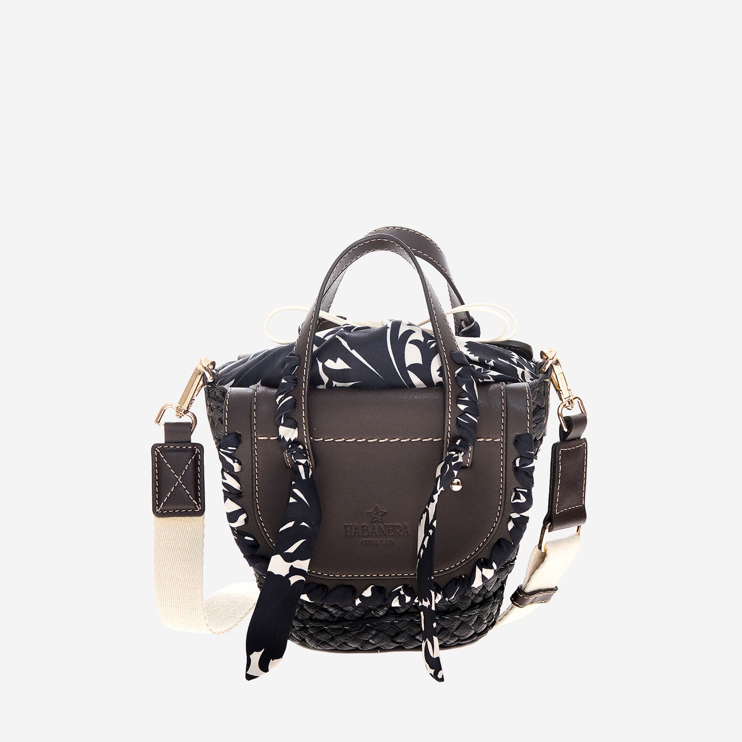 BORSA HABANERA IN PELLE E RAFIA HABANERASILK ECLIPSE CUBA LAB 